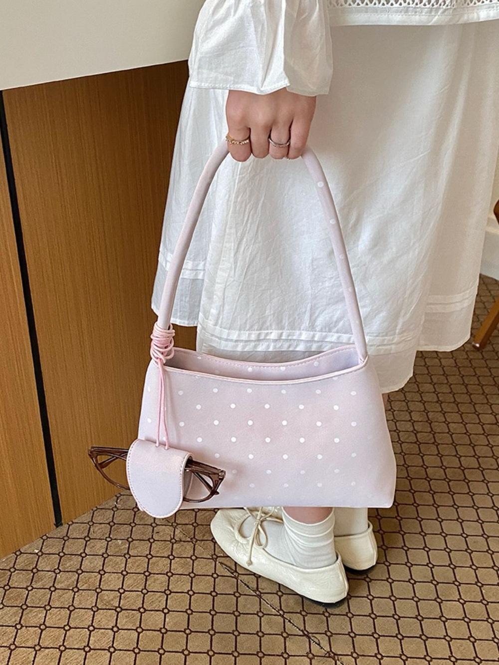 Polka Dot Shoulder Bag - Picture 6 of 7